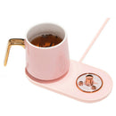 5V Cup Heater Warmer USB Smart Thermostatic Cup Coaster Heating Mat (Pink) A