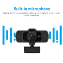 C6 USB 2K Webcam with Mic Microphone Camera for PC Laptop Computer Streaming