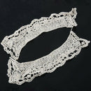beige cotton flower cut-out lace collar charming sewing applique style 01 K2A6
