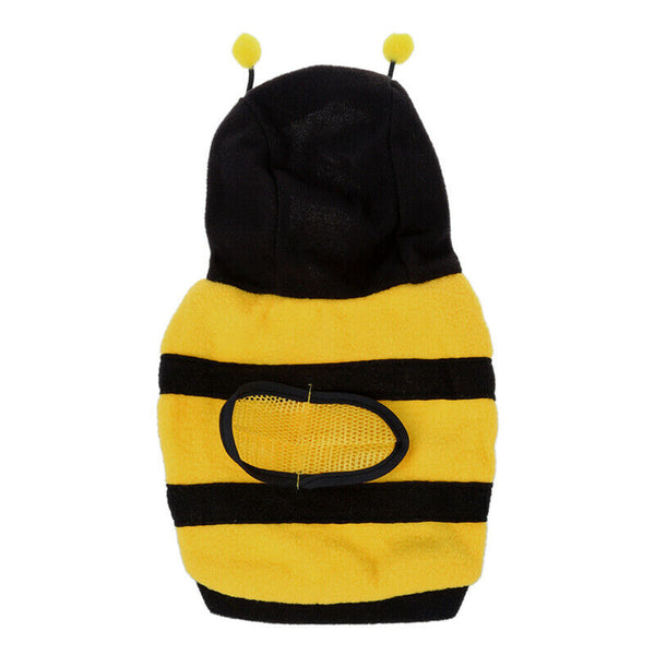 Warm Plush Bee Type Hoodie Pet Dog Cat Puppy Coat Sweater Outerwear Size S X6X6