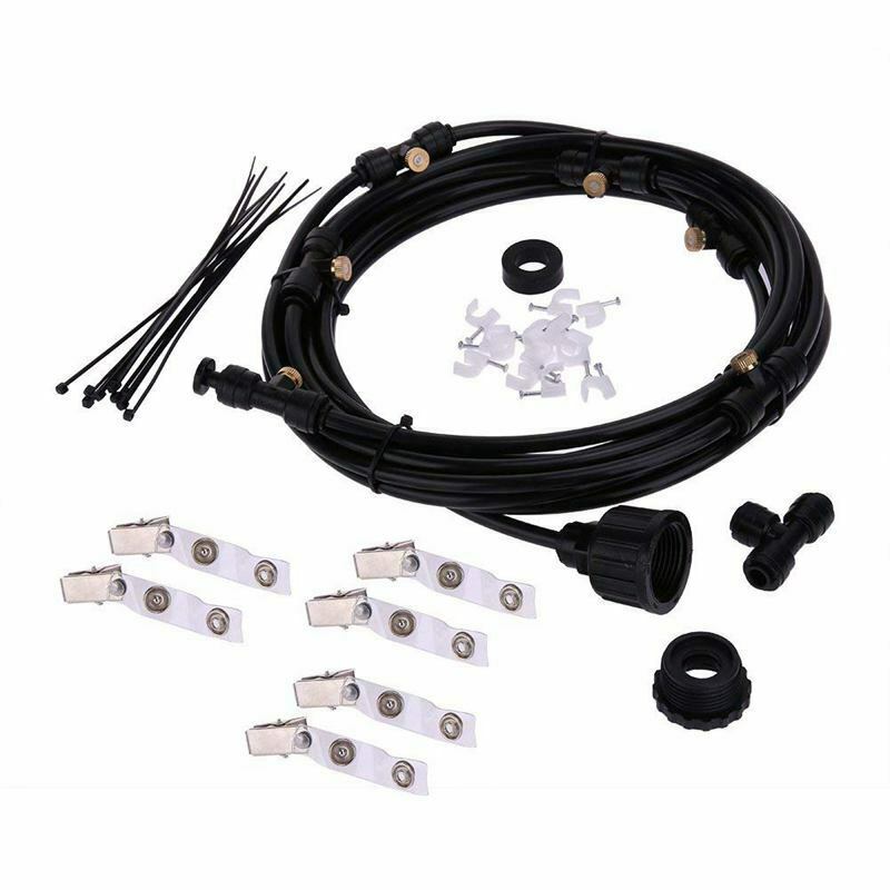 6m hose 6pcs mist sprinkler Outdoor Garden Misting Cooling System Mist Nozz L1R7
