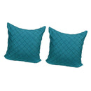 2Pcs Blue Velvet Pillow Covers Geometric Embossment Cushion Covers 20x20inch