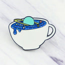 Cartoon Planet Brooch Enamel Planet Cup Pins Collar Badge Fashion Jewelry Deluxe