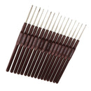 16 Piece Aluminum Crochet Hooks with Plastic Handle Knitting Needles Set