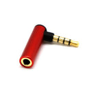 Connector 4 Pole Right Angle Male To Female Stereo Audio Adapter 90 Degree