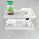 Cupboard Single Layer Kitchen Storage Rack Folding Shelf  Organizer