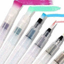 6pcs/Set Water Color Brush Refillable Pen Watercolor Supply Art Drawing R9M A1X8
