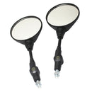 1 Pair Motorcycle Black Rear View Side Mirror