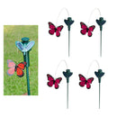 4pcs Lifelike Solar Planter Dancing Butterfly Stakes Home Garden Decor