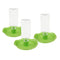 3x Reptile Pet Water Drinking Bottle Feed Frog Dispenser Bowl Feeder Green
