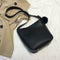 Women PU Leather Shoulder Crossbody Bag Messenger Bucket Handbag (Black)