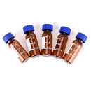 5pcs 2ml Brown screw chromatographic write bottle autosampler headspace vials JR