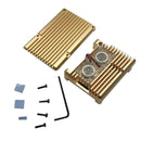 Protection Aluminum Alloy Case with Dual Cooling Fan for Raspberry Pi 4