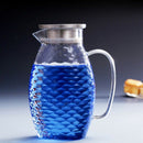 2000Ml Thick Heat-Resistant Hammer Glass Cool White Open Kettle Large Capac