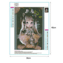 5D DIY Full Round Drill Diamond Painting Little Girl Cross Stitch Kit Decor