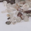 100g Natural Red Green Ghost Quartz Stone Flowerpot Fish Tank Decoration