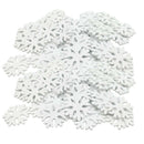 200pcs Wooden Snowflake Embellishments Pieces Home Party Decors Crafts Gifts