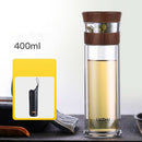 Lvzhu 400Ml Water Bottle Glass Bottle with Stainless Steel Tea Infuser Filt