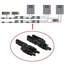 1 Set Solar Panel MC4 T Branch Connectors MFF FMM Wire Photovoltaic Coupler