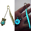 1XLuminous Night Owl Bookmark Label Read Maker Feather Book Stationery Copper FT