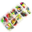54Pcs And Boxes Fishing Lure Winter Ice Fishing Hooks Hard Bait Pesca Tackl