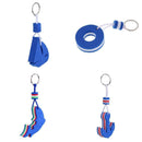 4Pcs Floating Key Chain Boat Float Marine Key Ring Holder Sailing Boat Blue