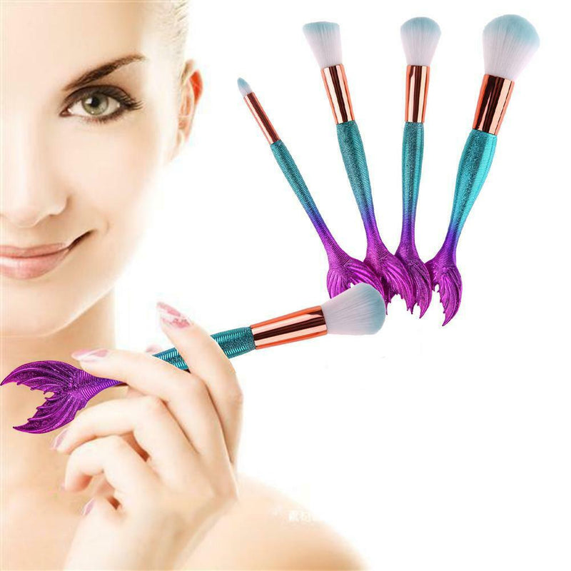 4pcs Professional Foundation Powder Eyeshadow Face Brush Makeup Brushes Set A
