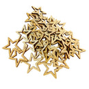 Pack of 50 Pieces Natural WOOD EMBELLISHMENTS Wooden Star Shaped Pieces Decor
