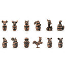 2Pcs Copper Chinese Twelve Zodiac Incense Stick Stand Burner Rat &Dragon