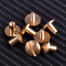 20pc 10mm Leather Craft Belt Screw Solid Brass Nail Rivets Stud Head Bag Wallet