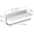 Paper Towel Holder Wall Mounted for Kitchen 13 Inch, Bathroom Tissue Roll H