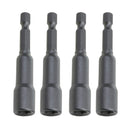 4Pcs 1/4'' Socket Bit Shank Adapter Nut Extension Bar For Automotive 7mm