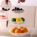 3 Tier Standing Fruit Vegetable Basket Bowl Rack Stand Storage Embosse R8O0