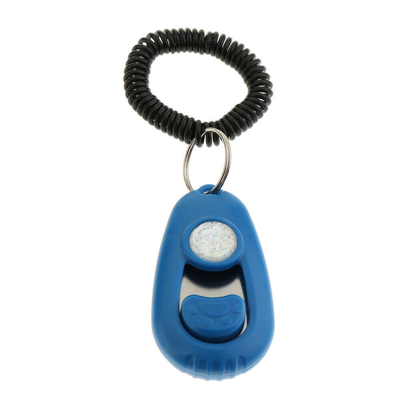 Pet Tainer Whistle Easy Puppy Training Obedience Agility Keyring Blue