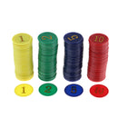 160 Pieces Game Chips Money for Recreation Casino Poker Mahjong Word Plate Games