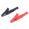 2Pcs 55mm alligator clip with 2pcs 4mm banana plug Black and Red FT