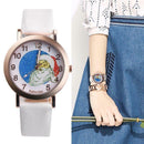 Fashion Santa Claus Cartoon Students Quartz Watch Christmas Gift(White) A