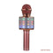 Wireless Bluetooth Karaoke Microphone KTV Mini Portable Speaker (Pink+LED)
