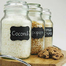 48Pcs fancy black board jam jar label labels stickers decor kitchen supplies FT
