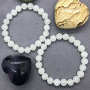 8mm Natural Selenite Handmade Mala Bracelet Spirituality Chakras Cuff Pray AU