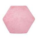 Pink Hexagon Rug Play Mat | Plush Carpet Mat Soft Rug Pad for Princess Tent for