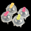 4pcs Mini Round Ice Grid Bar Ice Hockey Ice Ball Mold Ice Boxes DIY