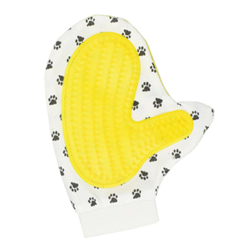 Pet Dog Cleaning Gloves Cat Dogs Bathing Massage Gloves Yellow