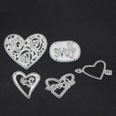 5pcs Love Heart Cutting Die Stencil Scrapbook Template Frame DIY Craft