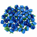 50 artificial roses, 3 cm tall, wedding decoration, navy blue G7W6