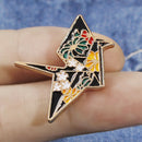 Cartoon Multi Crane Girl Enamel Collar Pins Badge Corsage Brooch Pin Jewelry FT
