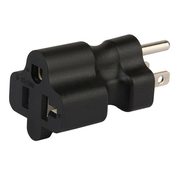 Male 15 Amp to 20 Amp Female Plug T-Blade Adapter 125V New