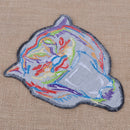 2pcs Large Tiger Head Embroidered Cloth Patch Sew Iron On Jacket Jeans Crafts