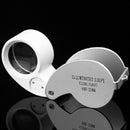40X Portable Folding Magnifier Loupe Glass Jewelry Coins Stamps AntiquesSEAU