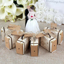 50pcs Mini Suitcase Kraft Candy Box Bonbonniere Wedding Gift Boxes Travel T R5H7